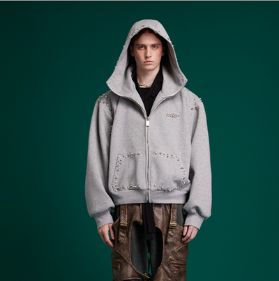 Sudadera con Capucha Oversized Estilo Industrial