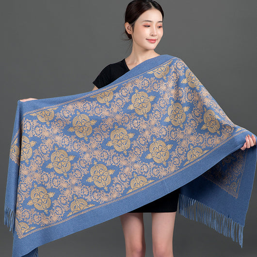 Bufanda Coreana con Bordado de Corona - Accesorio Versátil para Invierno y Primavera - Image 2