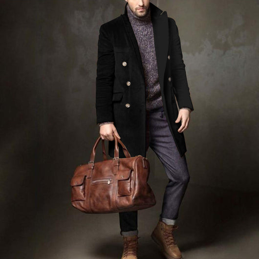 Abrigo Juvenil Doble Botonadura - Chaqueta Formal para Hombre - Image 9
