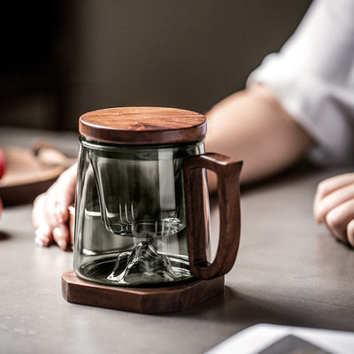 Taza Separadora de Té y Agua con Vidrio Resistente al Calor