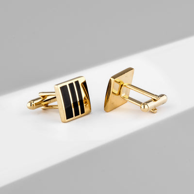 Gemelos Franceses Chapados en Oro con Esmalte - Image 10