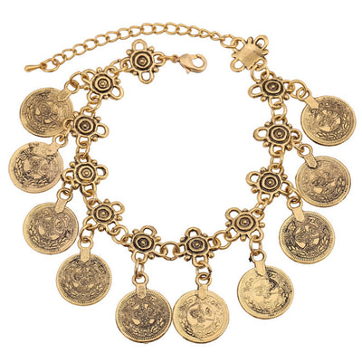Pulsera de Monedas Retro con Borlas Estilo Europeo y Americano - Image 11