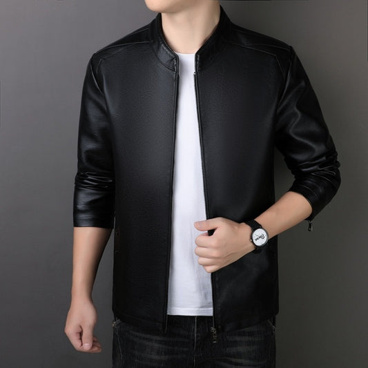 Chaqueta de Cuero PU para Hombre - Estilo Urbano Moderno