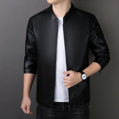 Chaqueta de Cuero PU para Hombre - Estilo Urbano Moderno