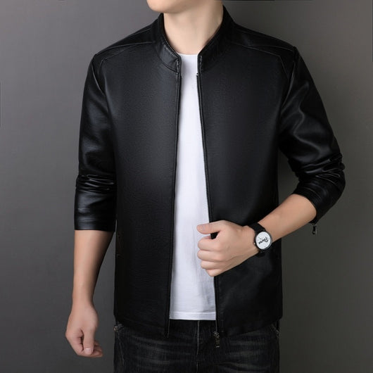 Chaqueta de Cuero PU para Hombre - Estilo Urbano Moderno
