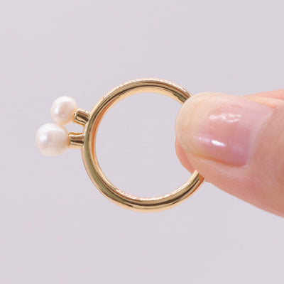 Conjunto de Joyería con Perla de Agua Dulce y Baño de Oro sobre Cobre - Image 10