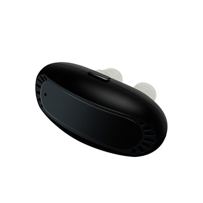 Black intelligent infrared nasal relief device with two translucent nasal probes, shown at an angle. - Image 6