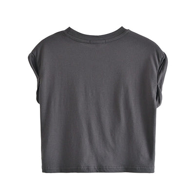 Playera Femenina Cuello Redondo Manga Corta con Moño Estampado - Image 9