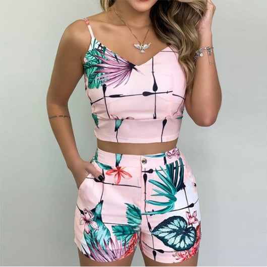 Shorts Elegantes con Tirantes Estampados para Mujer - Corte Slim Verano - Image 7