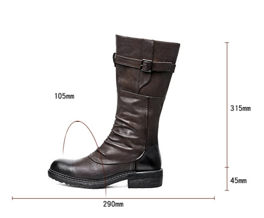Botas Biker Altas de Plataforma con Cierre Lateral para Hombre - Image 7
