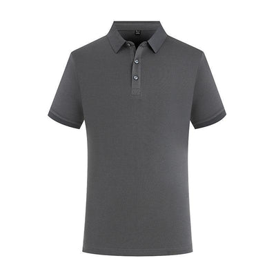 Polo de Manga Corta Color Sólido con Solapa - Image 11