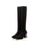 Botas de Tacón Alto Grueso para Mujer - Estilo Europeo Elegante
