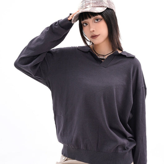 Polo Boutique de Manga Larga con Solapa para Hombre y Mujer - Otoño e Invierno