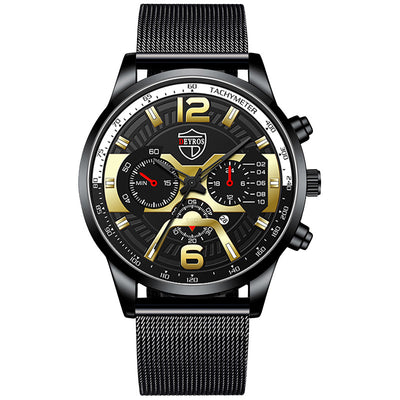 Reloj de Acero Inoxidable con Calendario para Hombre - Cuarzo Resistente - Image 2