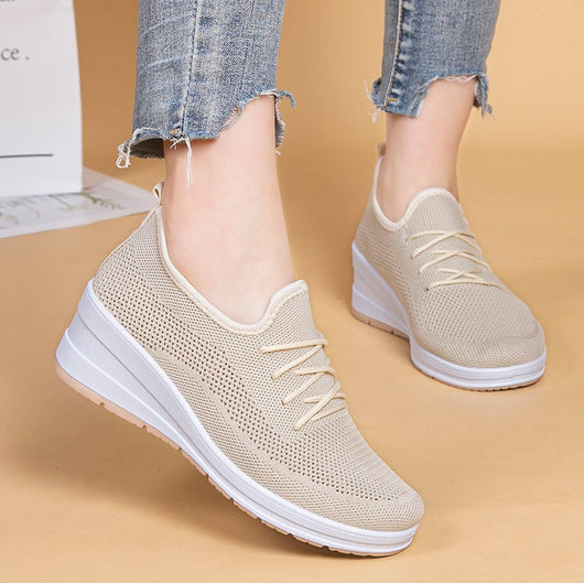 Tacones Cuña Plataforma Respirable con Malla para Mujer - Image 3