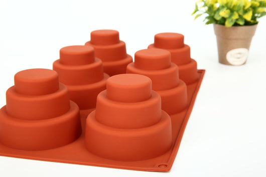Molde de Silicona Redondo de 3 Capas y 6 Orificios para Pasteles - Image 9