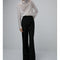 Elegant Women's Blouses with Pleated Neck and Cut-Out Details