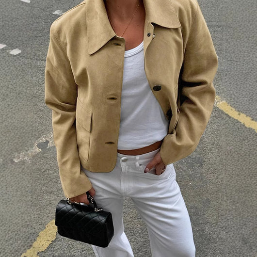 Chaqueta Cortavientos de Gamuza para Mujer - Estilo Moderno y Funcional - Image 4