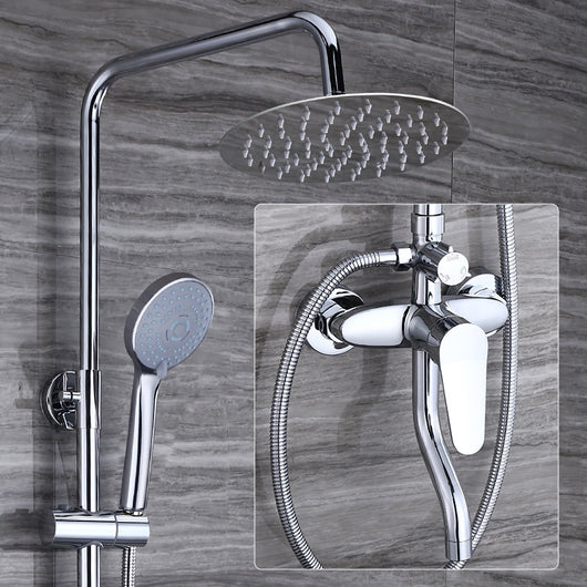 Conjunto de Ducha Manual Plateado Moderno - Image 4