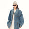 Chaqueta Denim Vintage Punk Lavado Desgastado Unisex