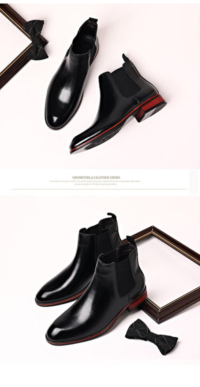 Botas Chelsea para Hombre Otoño Respirables Punta Afilada - Image 14