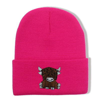 Gorro de Lana Tejido con Diseño de Yak Peludo - Abrigo Otoño e Invierno - Image 11