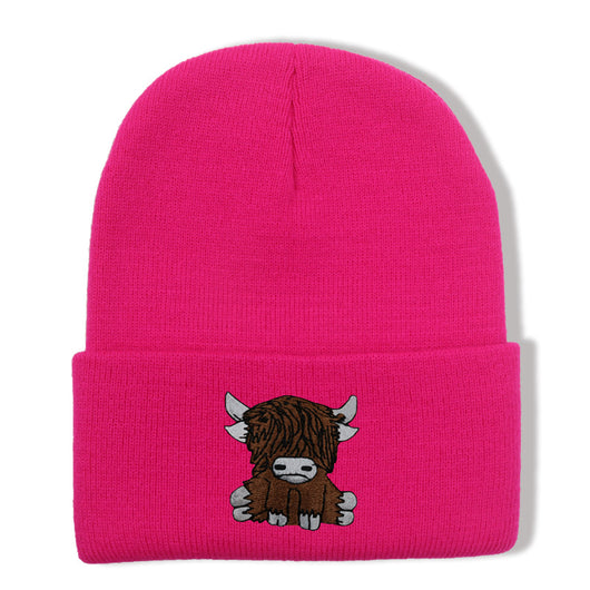 Gorro de Lana Tejido con Diseño de Yak Peludo - Abrigo Otoño e Invierno - Image 11