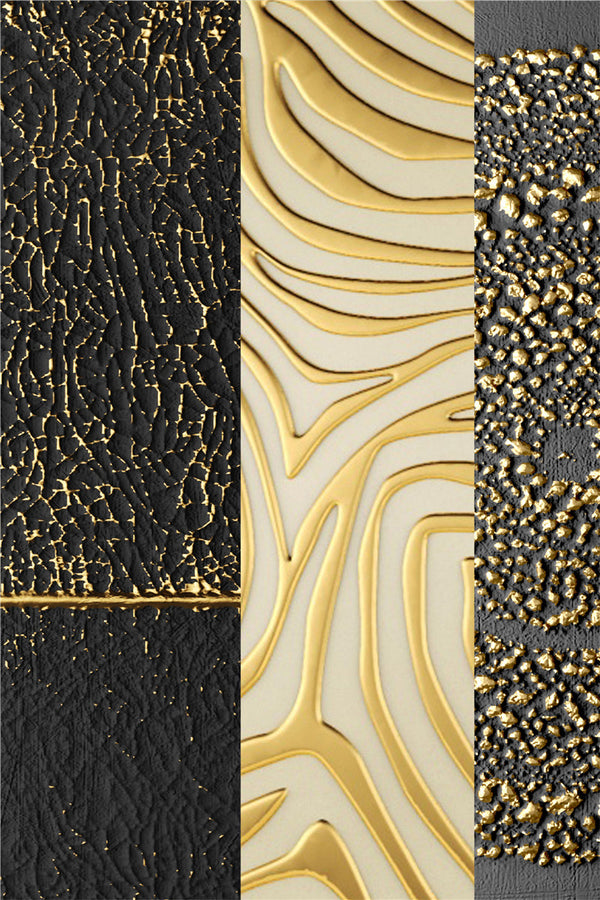 Cuadro Abstracto Dorado de Lujo - Lienzo Elegante con Acabado Premium