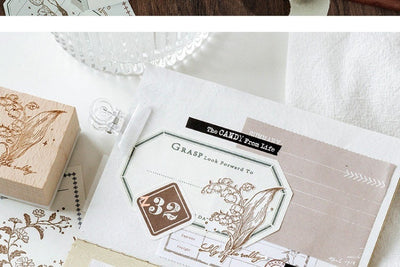Sello de Madera Floral Retro para Cuadernos Artísticos y Proyectos DIY - Image 19
