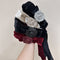 Diadema Ancha de Terciopelo con Mariposa y Camelia - Estilo Occidental