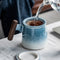 Taza Cerámica con Degradado y Tapa Térmica