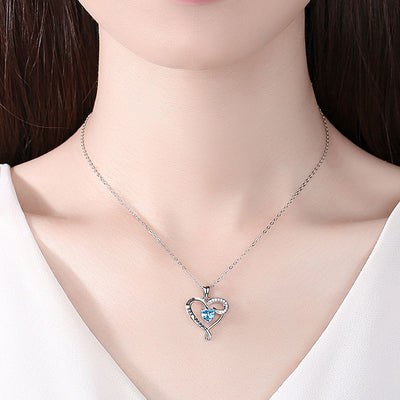 Elegante Colgante de Diamante Azul para Mujeres - Image 4