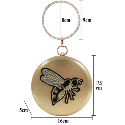 Cartera de Fiesta con Abalorios y Bordado de Abeja - Image 7