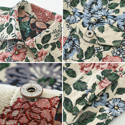 Chaqueta Floral Retro para Hombre - Estilo Vintage Trendy - Image 3