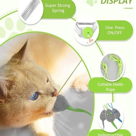 Juguete Interactivo Automático con Ratón Palpitante para Puertas