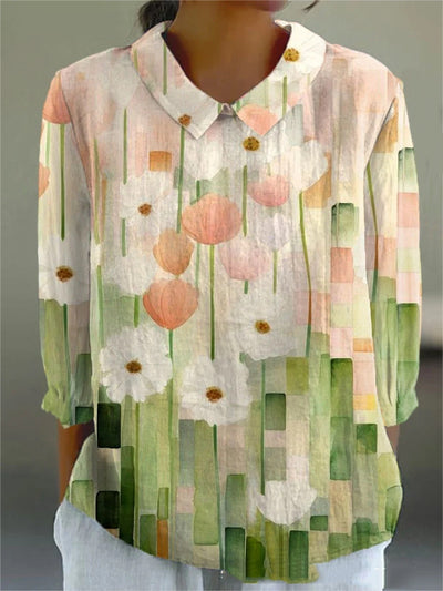 Blusa Retro Floral Japonesa de Manga Larga para Mujer - Image 13