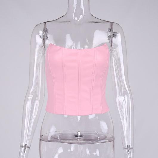 Blusa Escote Frío con Cuello Espina de Pez para Mujer - Image 8