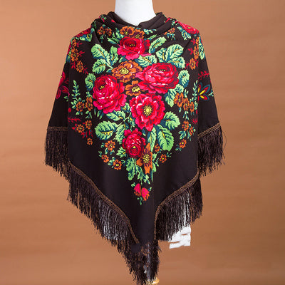 Foulard Cuadrado Étnico con Flecos - Abrigo Cálido y Elegante - Image 19