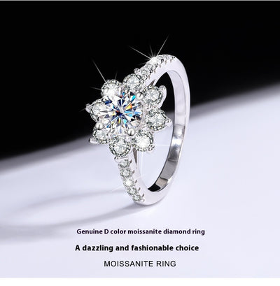 Anillo de Plata 925 con Moissanita Floral para Mujer - Image 19