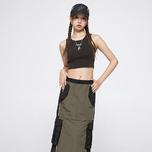 Vestido Largo Retro Patchwork Estilo Americano para Mujer
