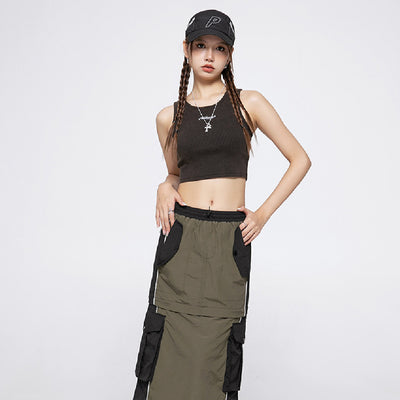 Vestido Largo Retro Patchwork Estilo Americano para Mujer