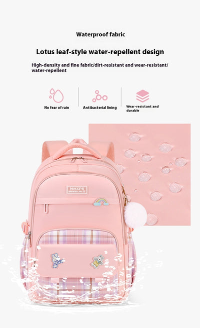 Mochila Escolar a Cuadros para Niñas de Primaria - Image 27