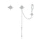 Shining Star Stud Popular Fashion Women's Zircon Earrings Plateado