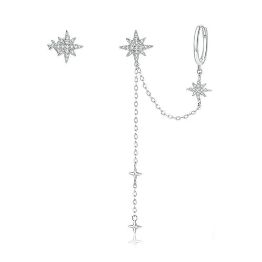 Aretes Estrella Brillante con Circonitas - Diseño Elegante para Mujer - Image 2