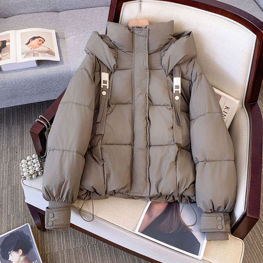 Chaqueta Acolchada Corta Estilo Coreano para Mujer - Image 20