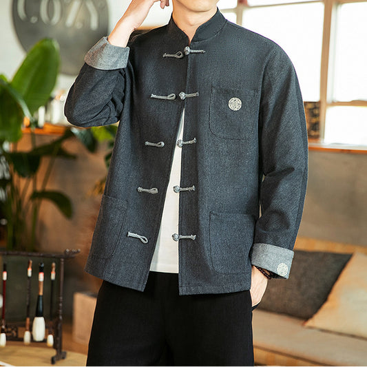 Chaqueta Hanfu Buddha Estilo Chino Retro para Hombre