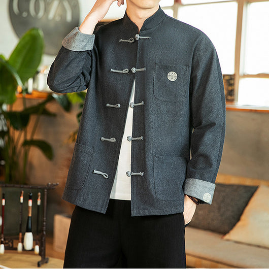 Chaqueta Hanfu Buddha Estilo Chino Retro para Hombre