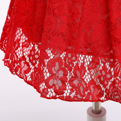 Vestido Elegante de Manga Larga con Encaje Floral para Niña - Image 13