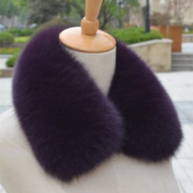 Cuello de Piel de Zorro con Mapache Real Auténtico - Image 30