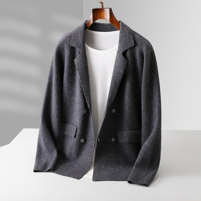 Saco Cardigan de Lana con Solapa - Diseño Holgado y Moderno - Image 4